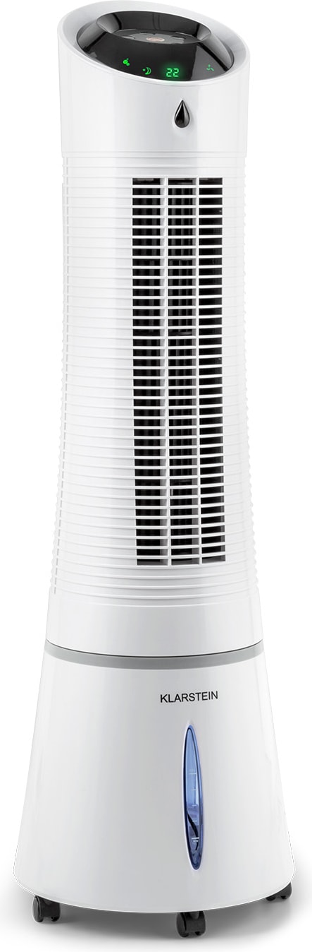Skyscraper Ice 4-in-1 Luftkühler Ventilator 180 m³/h 30 W Oszillation mobil Fernbedienung Weiß