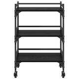 thumbnail of vidaXL Keuken Trolley Zwart Eiken 50 x 35 x 75.5 cm Bewerkt hout