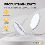 thumbnail of ENOVALITE LED Panel ELED300211 18 W 3000 K, 4000 K, 6000 K einstellbar in warm-, neutral- und kaltweiß (CCT)