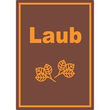 thumbnail of Laub Mülltrennung Aufkleber mit Text Symbol Blätter Blattwerk A2 (420x594mm)