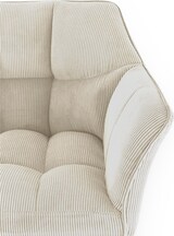 thumbnail of CHEFGASTRO Barhocker PHILADELPHIA Weiß Cord HxBxT 88x64x45cm Cord Creme Barstuhl