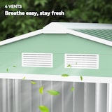 thumbnail of Outsunny Casetta da Giardino in Lamiera Porte Scorrevoli Verde Chiaro