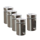 thumbnail of Gewürzstreuer Edelstahl Dosen Sichtfenster 3 Streumöglichkeiten 5Stück