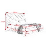 thumbnail of KAWOLA Bett ANNY Polsterbett Velvet petrol 160x200cm