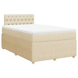 thumbnail of vidaXL Boxspringbett mit Matratze Creme 120x190 cm Stoff