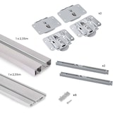 thumbnail of Système de montage en surface Flow en kit pour une armoire avec 2 portes coulissantes en bois avec fermeture souple. Emuca