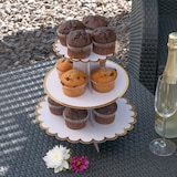 thumbnail of Intirilife Etagere aus Karton mit 3 Ebenen in Weiß - 30 / 24.5 / 18.5 x 33 cm - Tortenständer aus Pappe, Muffinständer Cupcake Ständer