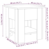 thumbnail of Mesa de centro madera ingeniería madera envejecida 40x40x42 cm