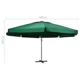 thumbnail of vidaXL Sonnenschirm mit Aluminium-Mast 600 cm Grün