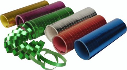 1 Luftschlangen 4 m farbig sortiert "Metallic"