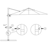 thumbnail of vidaXL Ampelschirm mit Stahl-Mast 300 cm Taupe