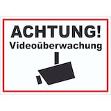 thumbnail of Achtung Videoüberwachung Kameraüberwachung Aufkleber A9 (37x52mm)