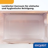 thumbnail of Exquisit Retro-Mikrowelle 700 Watt, 25,5 cm Drehteller, 1000 Watt Grill, 20L, 5 Leistungsstufen, Auftaufunktion, 2 Drehregler, RMW720-3GDIG creme