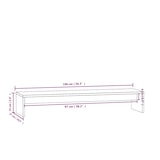 thumbnail of vidaXL Monitorständer Weiß 100x27x15 cm Massivholz Kiefer