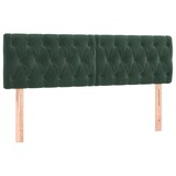 thumbnail of vidaXL Boxspringbett mit Matratze & LED Dunkelgrün 140x190 cm Samt