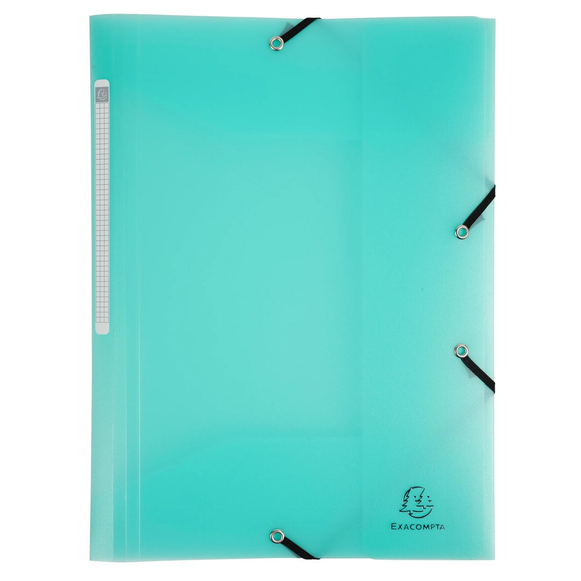 Exacompta  Cod. 55173E - Cartella 3 lembi con elastici Chromaline Pastel in Ppl traslucido 500 micron - 24x32cm verde pastello - Conf. da  25 pz.