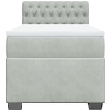 thumbnail of vidaXL Boxspringbett mit Matratze Hellgrau 90x190 cm Samt