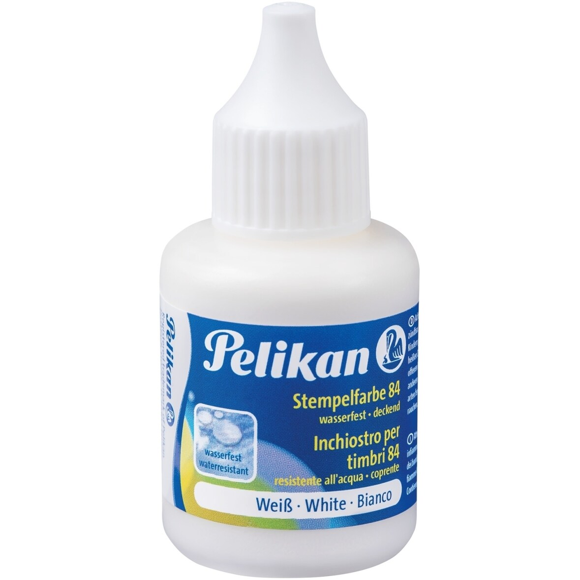 Stempelfarbe Sorte 84 deckend wasserfest 30 ml weiß Packung mit 10 Stück