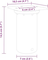 thumbnail of Helloshop26 - Quadratische Stehleuchte für den Außenbereich 10,5 x 10,5 x 14,5 cm vielseitige dekorative Beleuchtung aus schwarzem