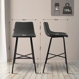 thumbnail of Tabouret de bar Altona Gris foncé/Tissu