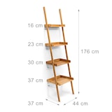 thumbnail of Relaxdays Leiterregal Bambus, HxBxT:176x44x37cm, 4-stufig, Standregal mit Ablagen, Holzregal, natur