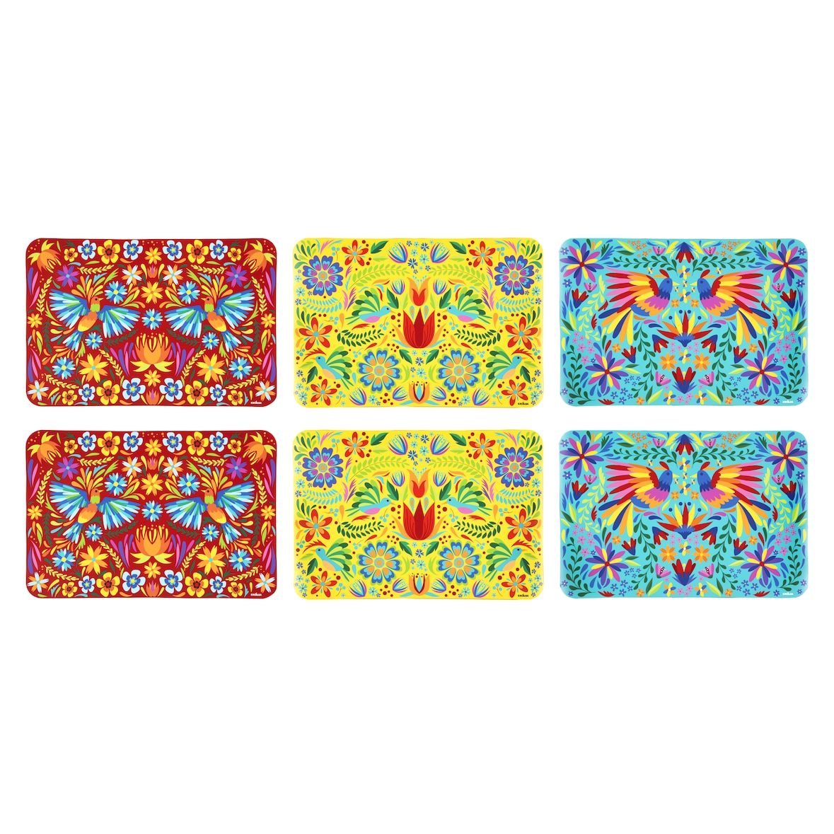 Excelsa Set 6 tovagliette Mexican Flowers in plastica 43x28,5 cm