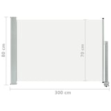 thumbnail of Helloshop26 - Ausziehbare Seitenmarkise/Sichtschutz für Terrasse Garten Balkon 80 x 300 cm cremefarben 02_0007395