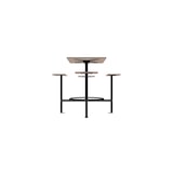 thumbnail of Euroterrasse Table haute+assises moka 4pl l760mm carree  metal gris 7016 hpl chene clair