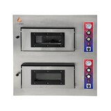 thumbnail of – Forno per Pizza Industriale a Gas 2 Bocche 4+4 x 26 cm con Base in Ceramica Refrattaria e Termostato di Qualità | Temperatura max 500°C
