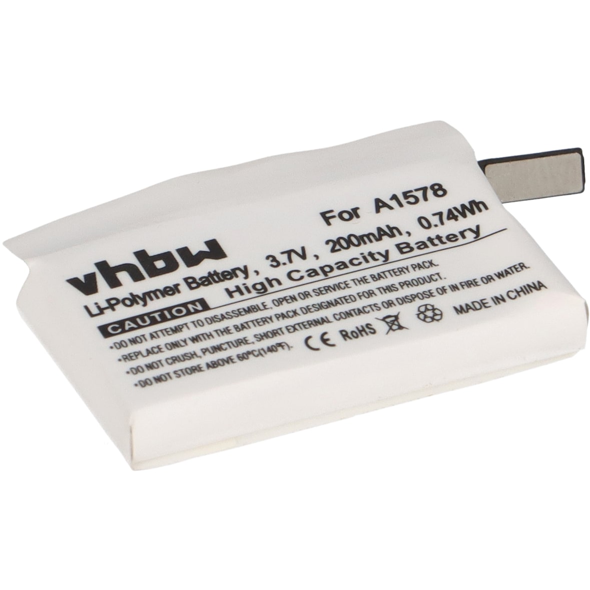 Akku kompatibel Apple Watch 38mm, 42mm wie A1578  200mAh