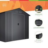 thumbnail of Wasabi - Cobertizo de Jardín Metálico 5,27m² Light Anthracite