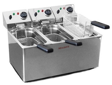 freidora triple cuba de 4 litros