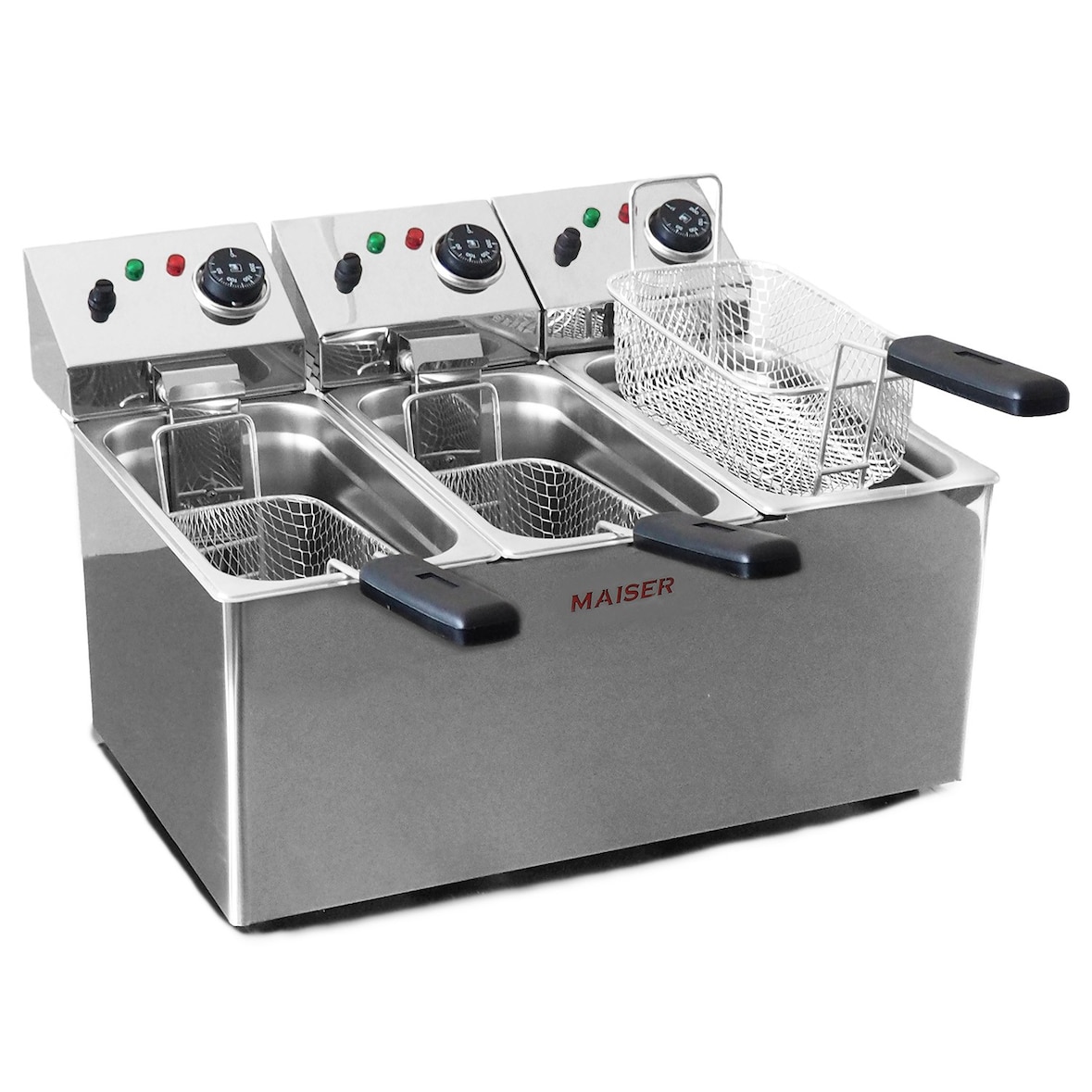 freidora triple cuba de 4 litros