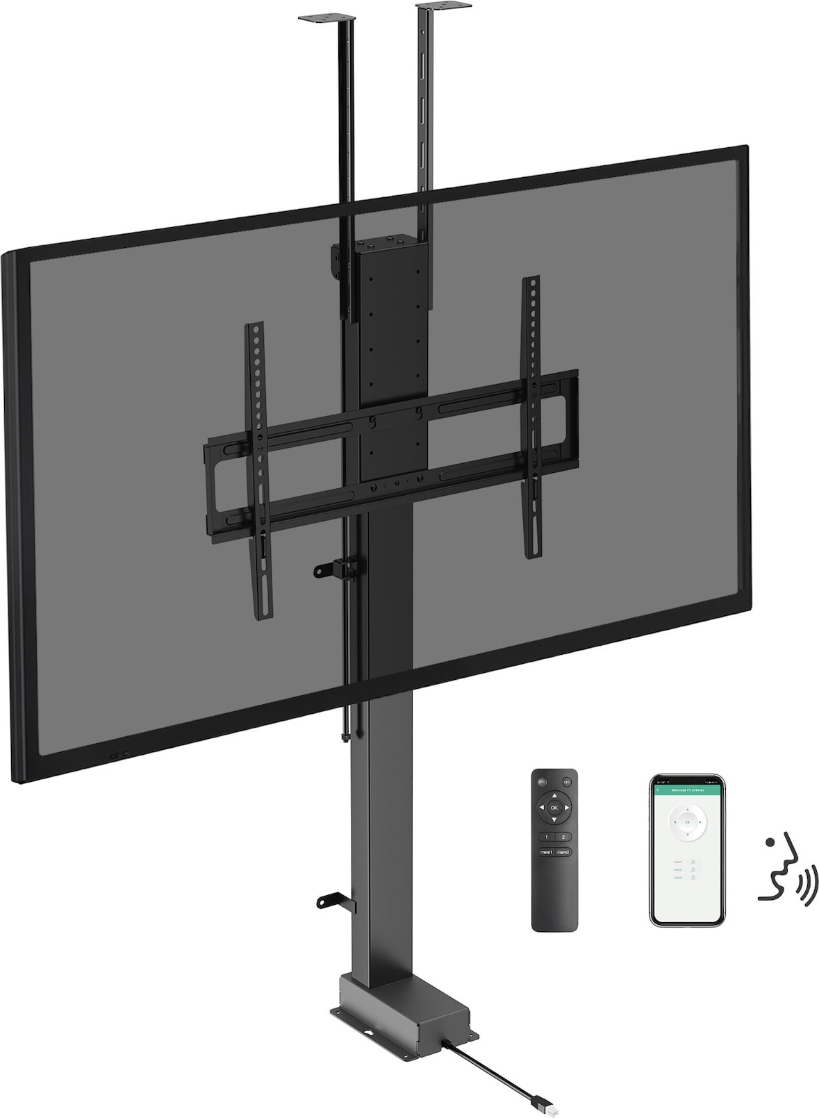 KIMEX - Soporte motorizado para TV 43''-88'', Instalación suelo o techo
