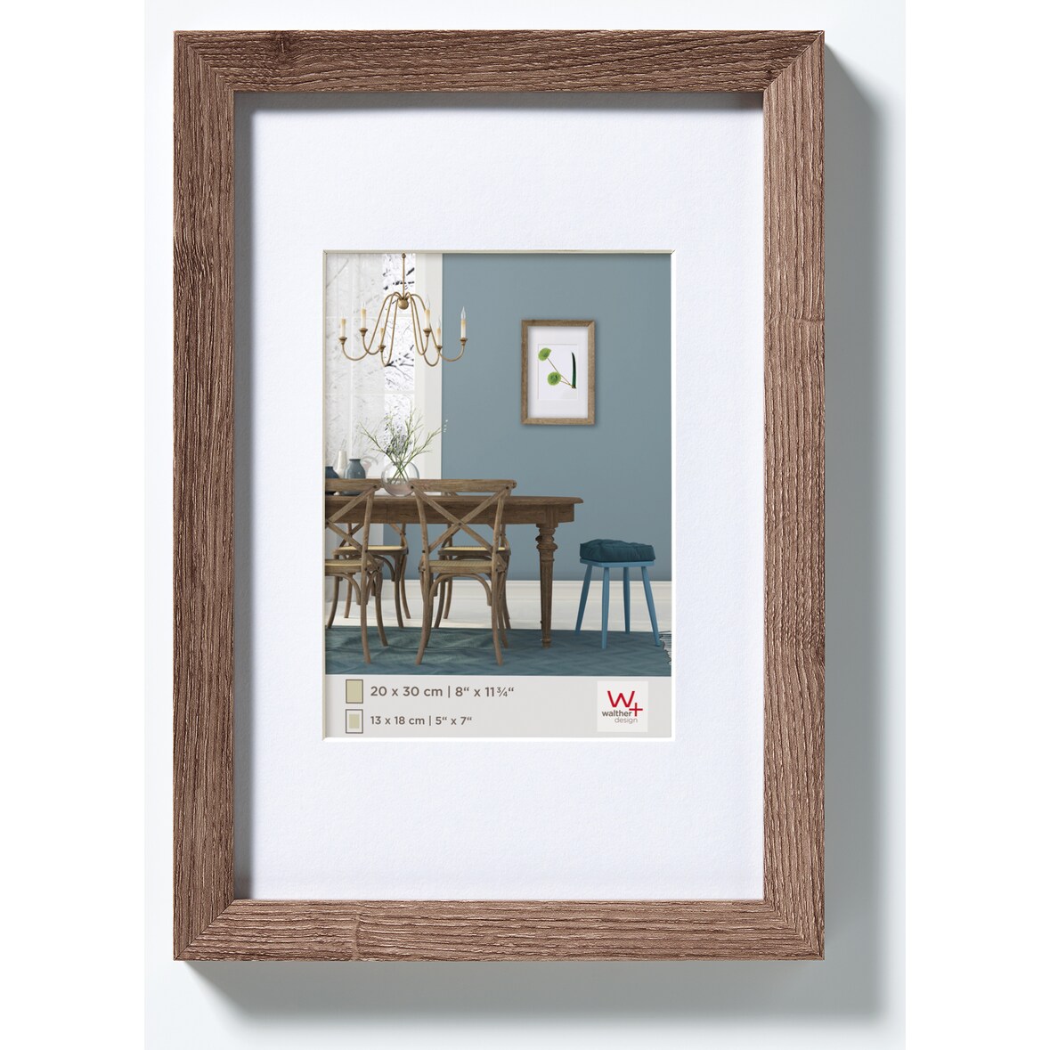 Fiorito Holz Bilderrahmen 60x80 cm, NUSSBAUM