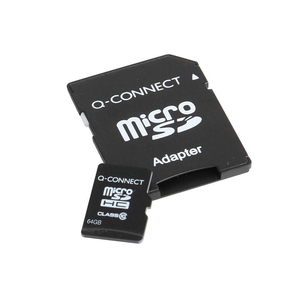 Cartao de memoria sd micro q-connect flash 64 gb classe 10 com adaptador