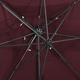 thumbnail of Helloshop26 - Zwevende parasol met dubbel dak 250 x 250 cm bordeauxrood 02_0008570
