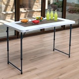 thumbnail of Mesa plegable ajustable en altura blanco Lifetime 122 x 61 x 56-91 cm