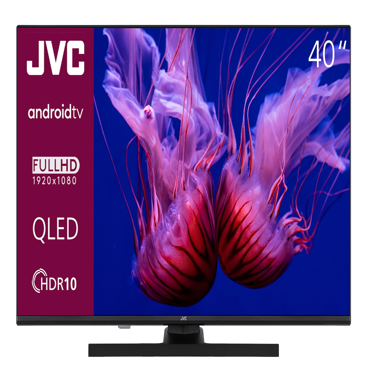 JVC QLED TV 40 Zoll Fernseher Full HD Android TV (HDR Smart TV, Triple-Tuner) LT-40VQF545A