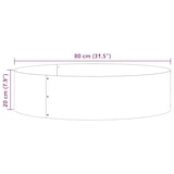 thumbnail of vidaXL Tuin Bloempot Zwart 80 x 80 x 20 cm Staal