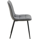 thumbnail of Silla de comedor Antibes tapizada en polipiel Gris oscuro