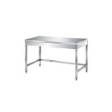 thumbnail of Tavolo inox senza ripiano di fondo, senza alzatina posteriore. Prof. 70 - 160x70x85H, con 4 ruote, AISI 304