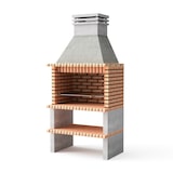 thumbnail of MF - Barbacoa de Obra Prefabricada para Leña y Carbón Modelo Paellero Calpe 105 (Gris, Naranja - 120 x 70 x 250 cm) REF: 3920 - Uso en Exteriores