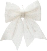thumbnail of Schleifen 13cm Polyester Glitzer 3er Set Geschenkschleifen Weihnachtsschleifen Dekoschleifen festliche Dekoration Weihnachten Hochzeit weiß