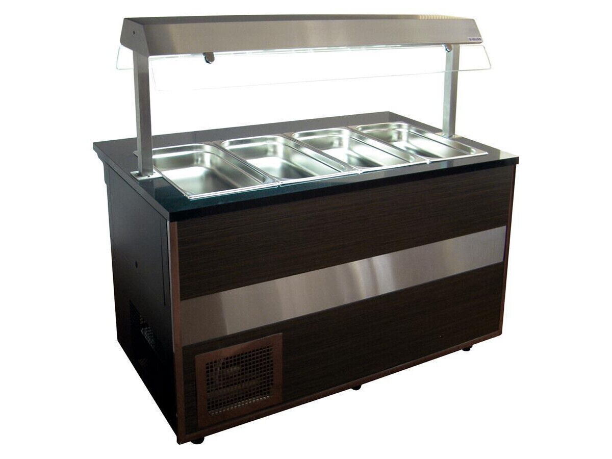 A&S polarny Gastro Kühltheke Kaltetheke Salatbar Kühlvitrine 2500x900x1350 mm, 7x 1/1 GN