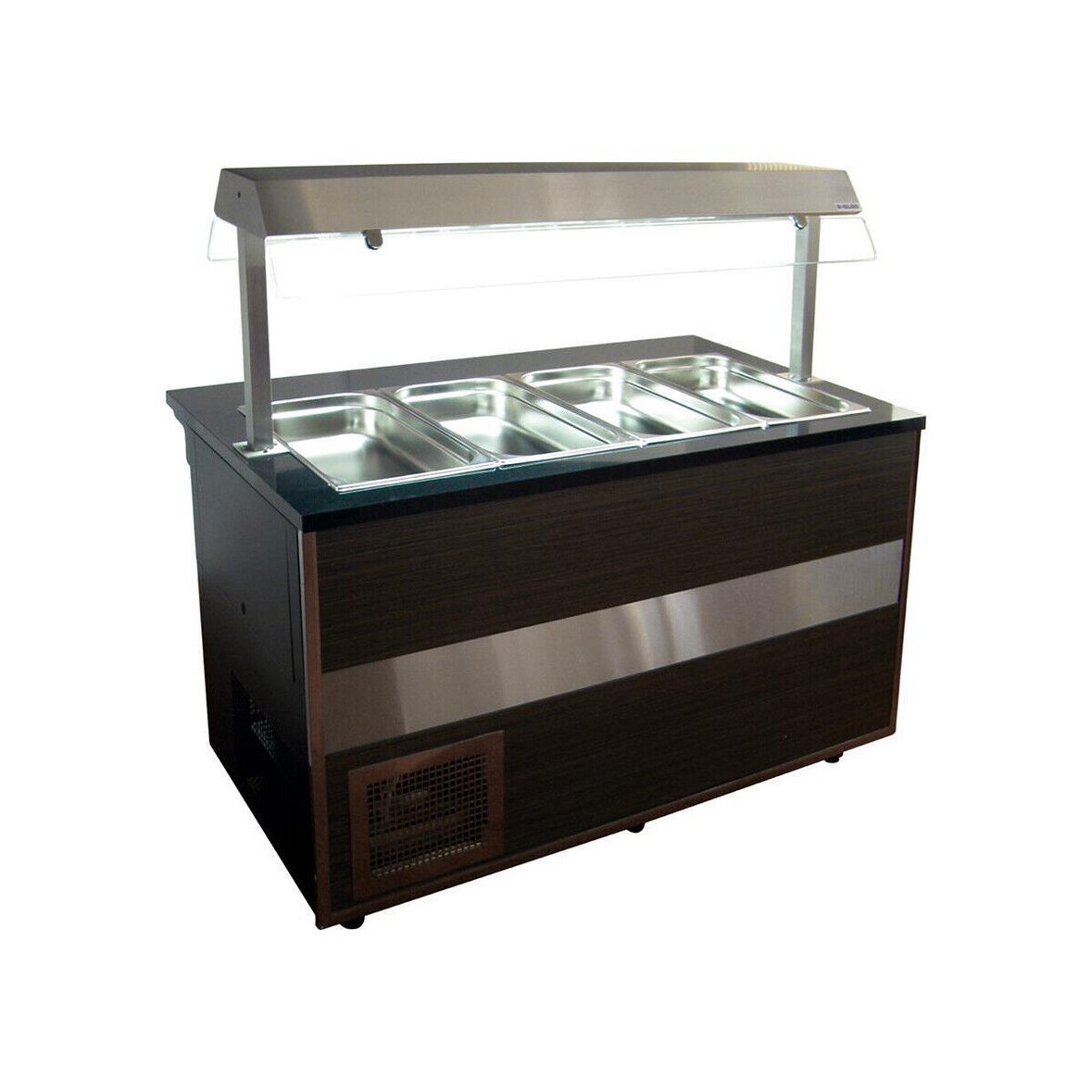 Gastro Kühltheke Kaltetheke Salatbar Kühlvitrine 2500x900x1350 mm, 7x 1/1 GN