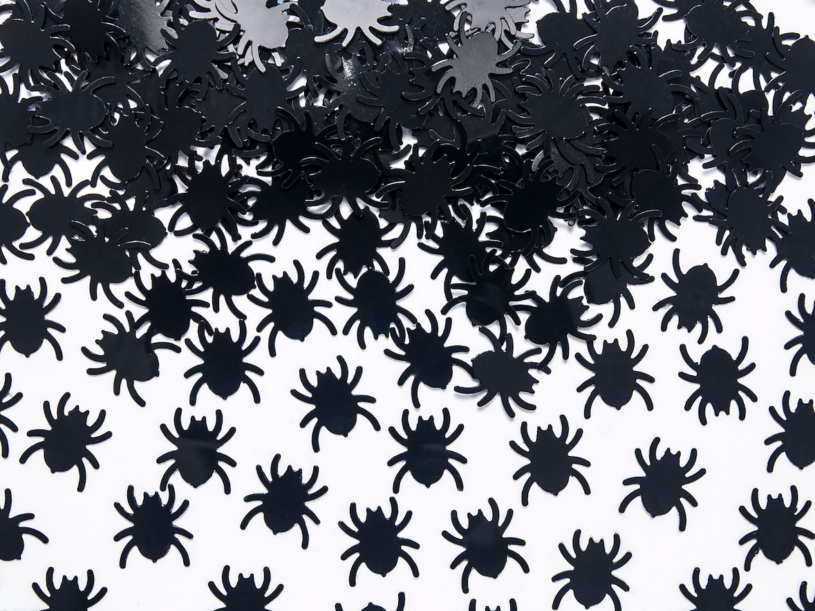 Konfetti Spinnen ca.15g Streudeko Halloween Geburtstag Mottoparty Tischkonfetti zum Streuen Basteln Geburtstagsdeko Partydeko Tischdeko Schwarz