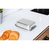 thumbnail of Butterdose Butterglocke Butterschale 16x11x4cm Edelstahl Küche Gastro Margarine