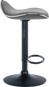 thumbnail of CHEFGASTRO Barhocker NOTTING HILL Stoff Schwarz HxBxT 71x45x45cm Stoff Hellgrau Barstuhl