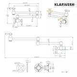 thumbnail of NILS | Grifo de Agua Fría de Pared de Un Orificio Cromo | Cocina profesional Grifo de acero inoxidable | plegable con grifo abatible